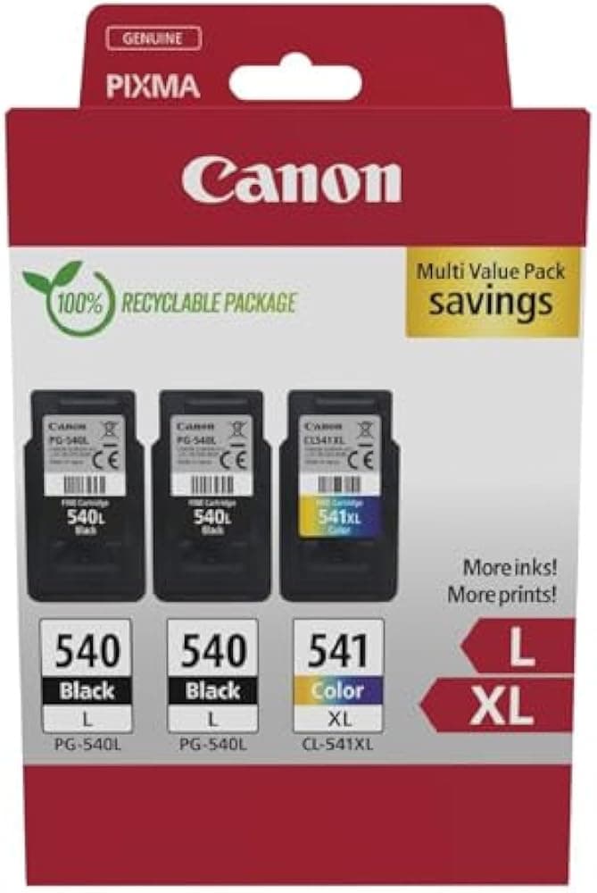Pack cartouches Canon PG-540 XL et CL-541 XL